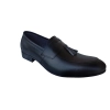 Skórzane mokasyny czarne obcas 2 cm nr 42